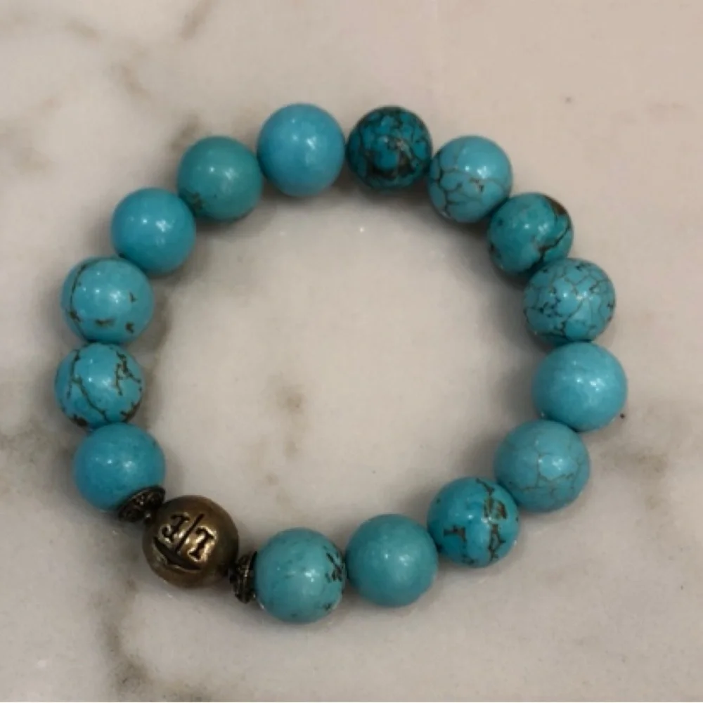 ❤️🔥Anthropologie - Turquoise Beaded Stretch Bracelet